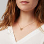 Bee Love Heart Necklace 18ct Gold Plated Eco 925 Silver, thumbnail 2 of 4