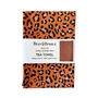 Bright Orange Leopard Print Organic Cotton Tea Towel, thumbnail 6 of 7