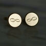 Bronze And Copper Infinity Cufflinks, thumbnail 1 of 6