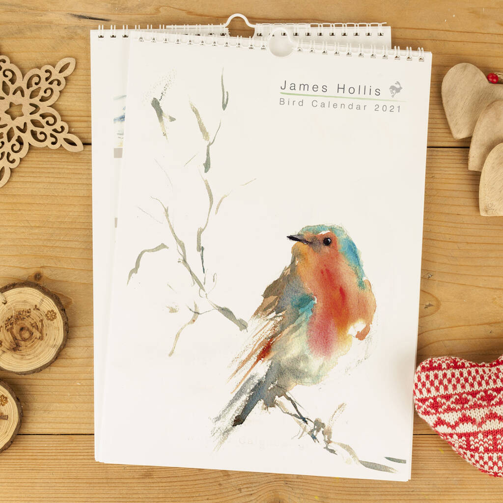 2021 Bird Calendar By James Hollis Art