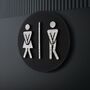 Funny Unisex Toilet Door Black Sign With Raised Design, thumbnail 1 of 6