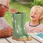 Large Green Personalised Welly Boots Planter, thumbnail 1 of 10