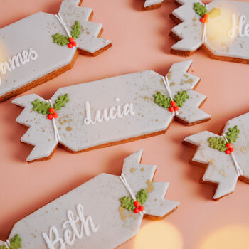 Personalised Grey Christmas Cracker Biscuit, 3 of 3