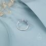 Aqua Green Opal Olive Leaf Ring In Sterling Silver, thumbnail 3 of 11