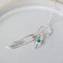 Sterling Silver Large Feather Necklace, thumbnail 2 of 4