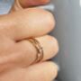 Skinny Solid 9ct Gold And Diamond Trinity Ring, thumbnail 3 of 3