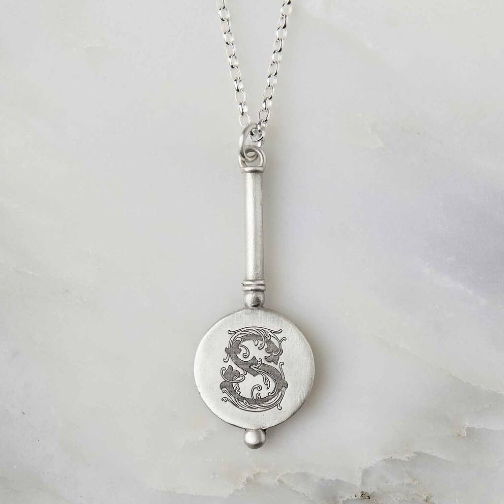Personalised Sterling Silver Initial Monogram Necklace, 1 of 7