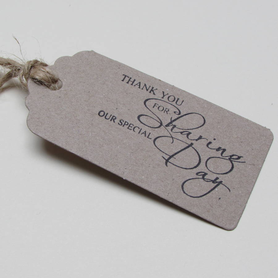 pack of ten 'thank you' favour tags by yatris | notonthehighstreet.com