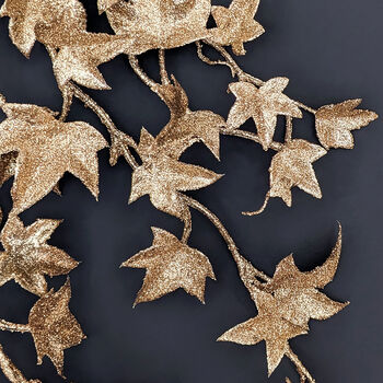 Gold Glitter Trailing Ivy Garland, 2 of 2