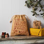 Personalised Christmas Hessian Sack Small Naughty Or Nice, thumbnail 4 of 4