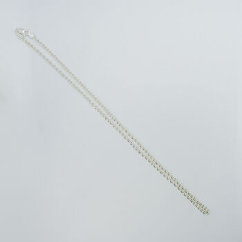 Sterling Silver Plain Thin Chain Simple Unisex Necklace, 8 of 8