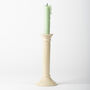 Handmade Creamy White Tall Taper Candlestick, thumbnail 1 of 3