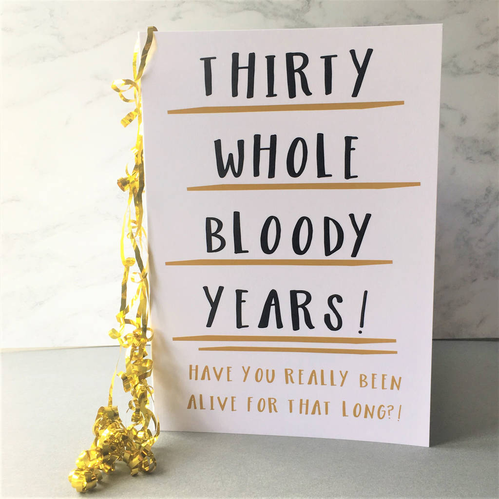 Funny 30th Birthday Card Quotes