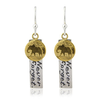 Never Forget Silver Elephant Earrings, 2 of 6