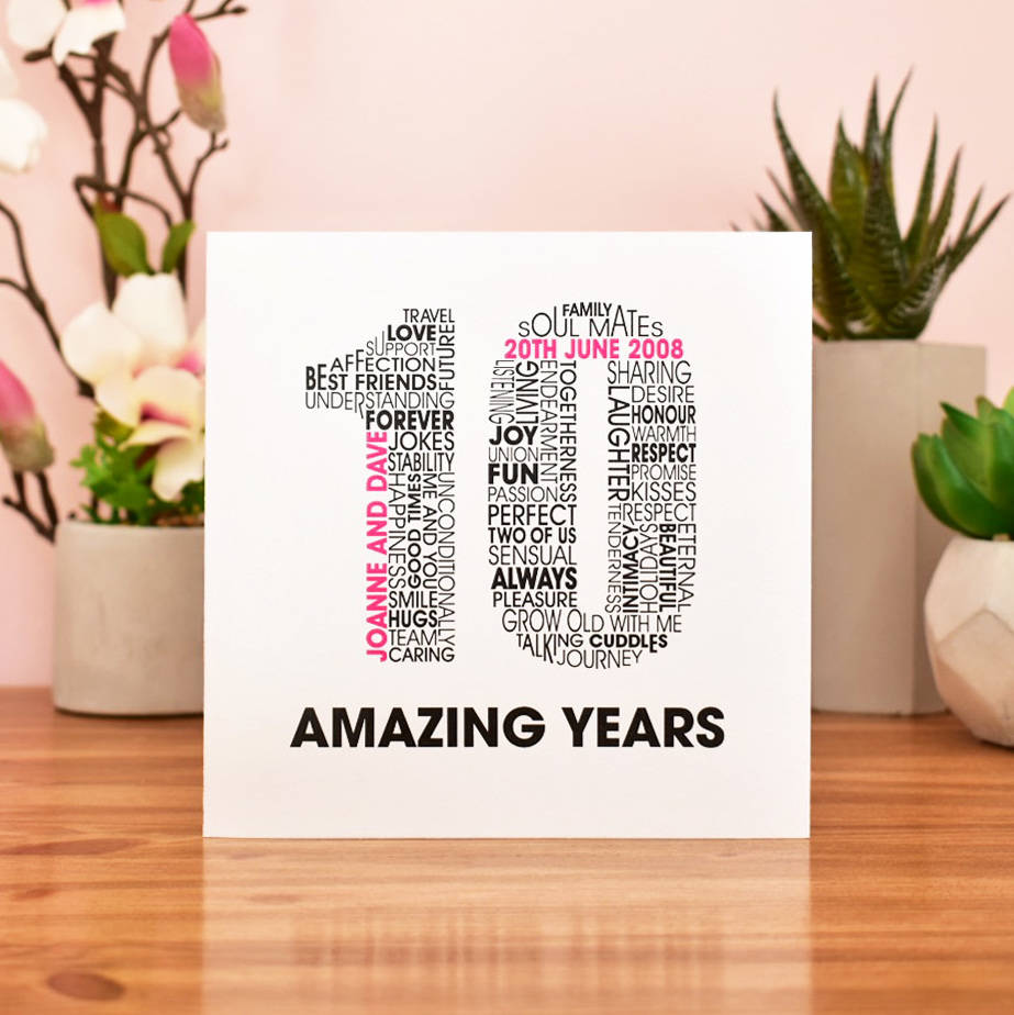 personalised name  and date milestone  anniversary  card by 
