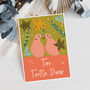 Two Turtle Doves Christmas Card, thumbnail 3 of 3