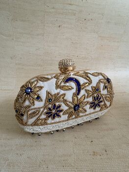 Oval Off White Clutch Bag, 7 of 9