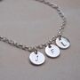 Initial Disc Charm Bracelet With One Four Discs, thumbnail 2 of 10