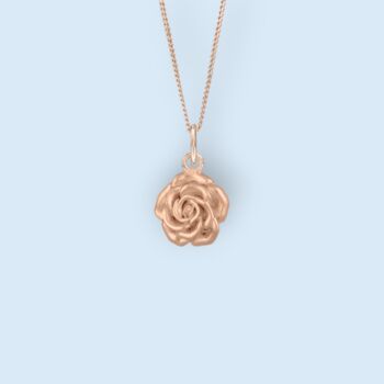 Tiny Rose Necklace In 18ct Rose Gold Plated Silver, 5 of 12