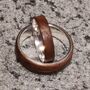Silver And European Walnut Ring, thumbnail 5 of 6