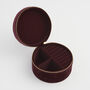 Magical Mushroom Embroidered Burgundy Jewellery Box, thumbnail 4 of 5