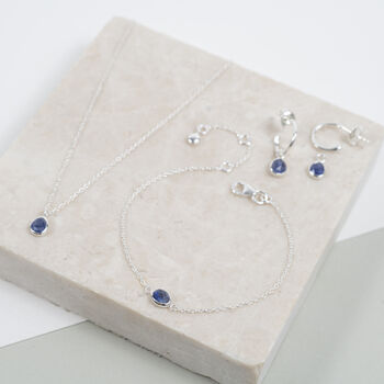 Sapphire And Sterling Silver Gemstone Bracelet, 3 of 4