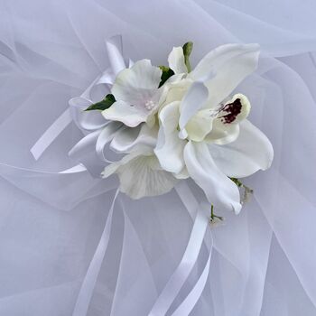 White Orchid Wrist Corsage, 8 of 11