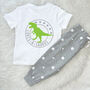 Kids Personalised Dinosaur Pyjamas, thumbnail 3 of 5