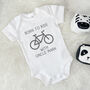 Born To Ride With Uncle Cycling Babygrow, thumbnail 2 of 7