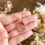 Sterling Silver Poppy Necklace, thumbnail 4 of 8