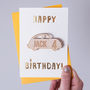 Personalised Car Birthday Badge Card, thumbnail 1 of 4