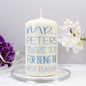 Personalised Thank You Candle For Teachers, 6 of 9