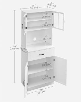 Tall Kitchen Pantry Cupboard Modern Storage Unit, 2 of 9