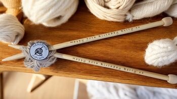 Personalised Bamboo Knitting Needles Two Pack Engraved, 10 of 10