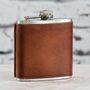 Personalised Leather Hip Flask, Shooting Accessory, thumbnail 8 of 9