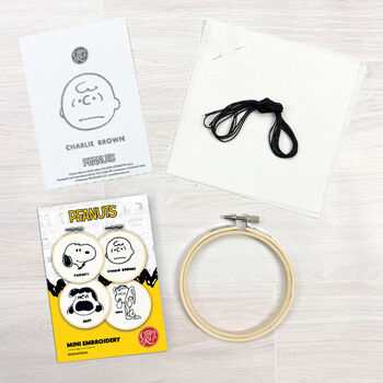 Peanuts Charlie Brown Mini Embroidery Kit, 5 of 5