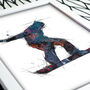 Set Of Four Snowboarder Wall Art Prints, thumbnail 3 of 6