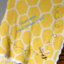 Personalised Knitted Bee Baby Blanket, thumbnail 5 of 6