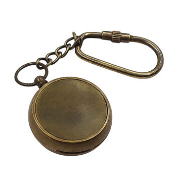 Personalised Bronze Compass Keyring, 3 of 12