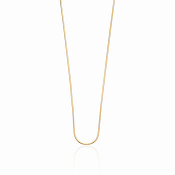 Gold Plated Round Snake Chain Necklace, 3 of 5