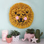 Lion Head Chunky Knit Wall Hanging, thumbnail 1 of 4