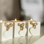 Three White Wooden Heart Tealight Candle Holders Decor, thumbnail 4 of 6
