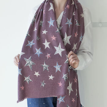 Cashmere Stars Filled With Joy Scarf, 4 of 12