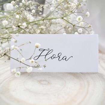 Personalised Calligraphy Wedding Place Name Card, 6 of 7