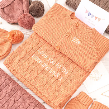 Luxury Cotton Knitted Essentials Baby Gift Set, 6 of 10