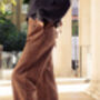 Brown Corduroy Leopard Print Wide Leg Trousers, thumbnail 3 of 8