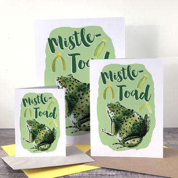 Mistle Toad Funny Christmas Card, 2 of 5