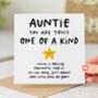 'Auntie You Are One Of A Kind' Card, thumbnail 1 of 2