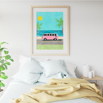Camper In The Sun Illustrated Print, 4 of 4