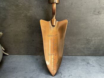 Garden Hand Trowel Steel Copper Blade With Wooden Handle Gift, 10 of 12